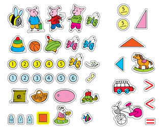 Цифры и счет (4-5 лет) с наклейками 7