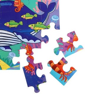 IQ Пазл МАКСИ. Кит в синем море, 25 деталей 3