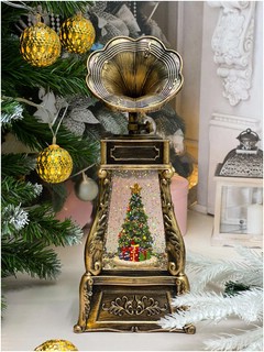 Фонарь новогодний 'Патефон' музыкальный, светящийся, в ассортименте 4