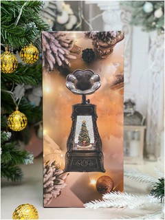 Фонарь новогодний 'Патефон' музыкальный, светящийся, в ассортименте 10