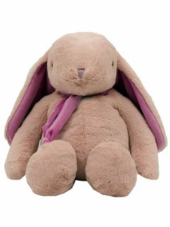 Кролик, 38 см, пудровый/фиолетовый, Lapkin