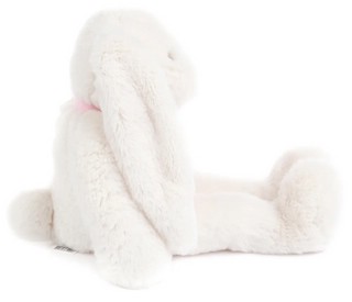 Заяц 40 см, белый с розовым шарфом, Lapkin 3