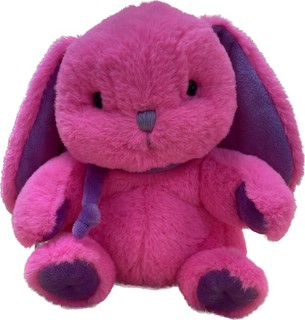 Заяц, 18 см, сиреневый/розовый, Лапкин