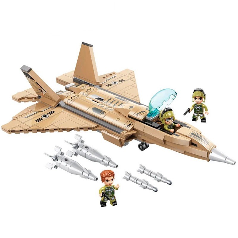 Конструктор Миссия Гром: Истребитель, 376 деталей, Qman