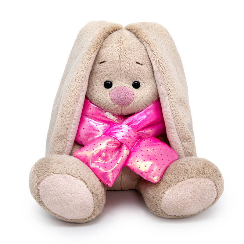 Зайка Ми в дутом шарфе, 15 см, артикул SidX-556