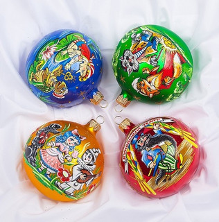 Набор 'Страна чудес' из 4-х шаров, стекло, артикул С 2039