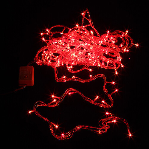 Электрогирлянда красная, 8.6 м, 140 светодиодов, Snowmen Е2078