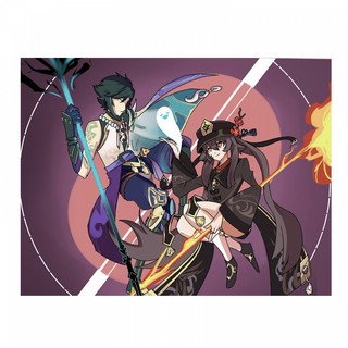 Картина по номерам Аниме Геншин Импакт, Ху Тао и Сяо (Genshin...