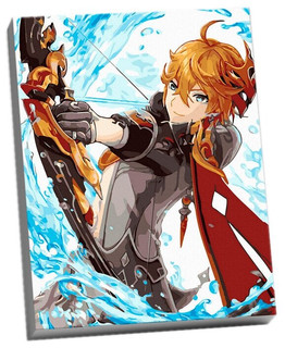 Картина по номерам 'Аниме Геншин Импакт Тарталья' Genshin Impact, 22 цвета 1