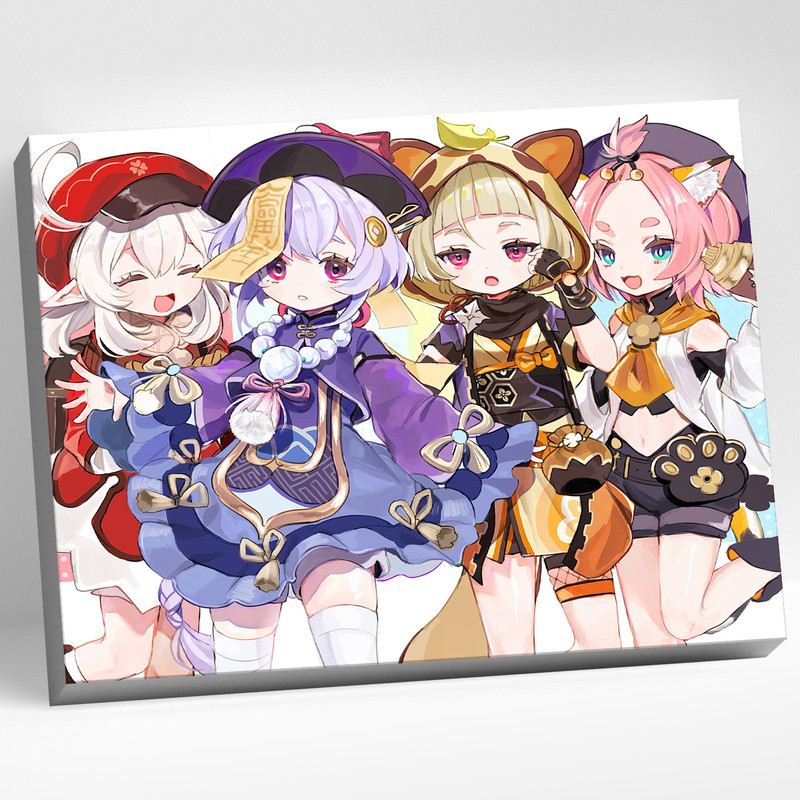 Картина по номерам 'Геншин. Воительницы Тейвата' 30х40 см, арт.CHR0234