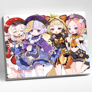 Картина по номерам 'Геншин. Воительницы Тейвата' 30х40 см, арт.CHR0234 1