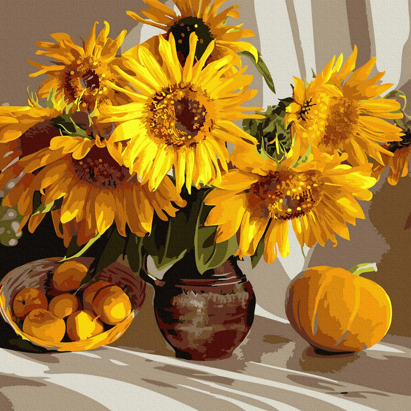 Картина по номерам 'Яркий натюрморт' 30х30 см, 19 цветов