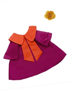 Платье красное для Зайки МИ в ягодных тонах, размер 32 см