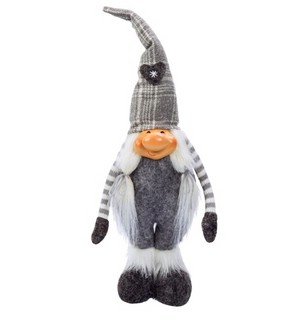 Гном в дымчатом высоком колпаке с сердечком, 16х34 см