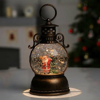 Фонарь новогодний 'Шар' 19 см музыкальный, светящийся, в ассо...