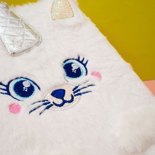 Блокнот плюшевый 'Catcorn smiles' (единорог) белый 2