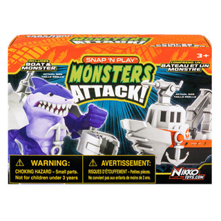 Набор Nikko Snap'n Play 'Фиолетовый Кракен vs Оранжевая Лодка' 8