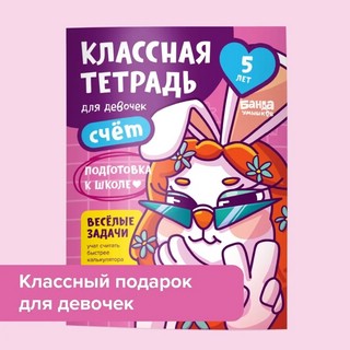 Классная тетрадь для девочек. Счет. 5 лет 4
