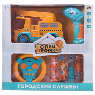 Машинка-конструктор 'Cпецтехника. Городские службы. Подъемный...