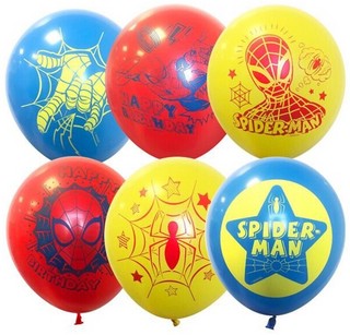 Набор воздушных шаров для праздника 'Человек-паук' 30 см, 5 шт