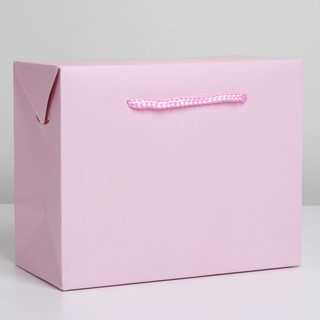 Пакет-коробка «Розовый», 23 x 18 x 11 см