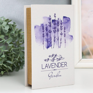 Сейф-книга дерево кожзам 'Сад с лавандой' 2