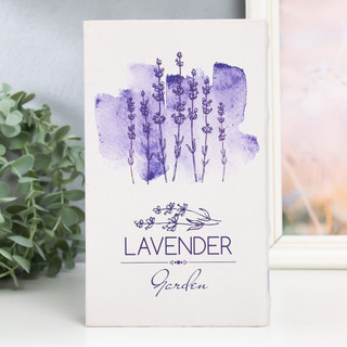 Сейф-книга дерево кожзам 'Сад с лавандой' 6