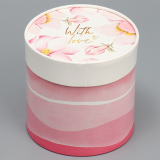 Коробка круглая 'With love' 13 х 13 см