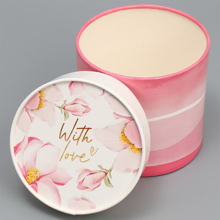 Коробка круглая 'With love' 13 х 13 см 3