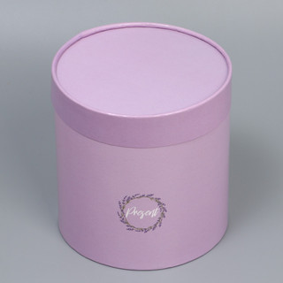Коробка круглая 'Лаванда' 16 х 16 см 2