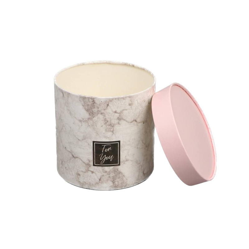 Коробка круглая 'Мрамор' 16 х 16 см