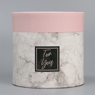 Коробка круглая 'Мрамор' 16 х 16 см 3