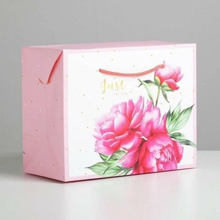 Пакет-коробка 'Just for you', 23 x 18 x 11 см