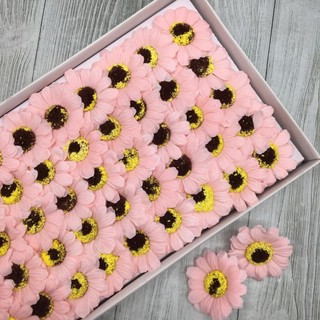 Цветок-мыло Гербера, розовый, 8 см. Цена за 1 шт.