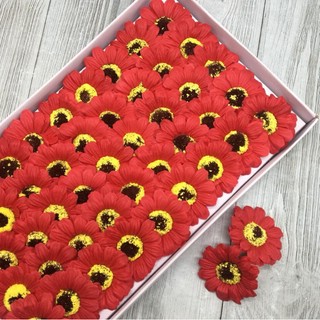 Цветок-мыло Гербера, красный, 8 см. Цена за 1 шт.