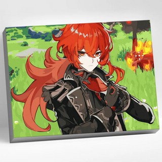 Картина по номерам 'Геншин Дилюк' холст, 30х40 см, Genshin, артикул CHR0117 1