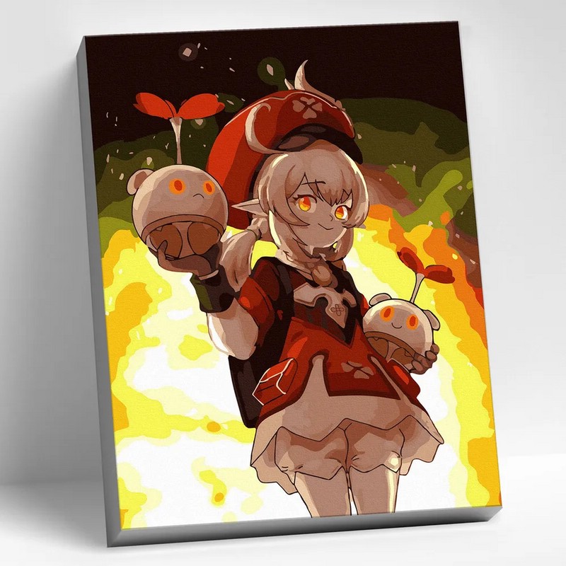 Картина по номерам 'Геншин Кли' холст, 30х40 см, Genshin, артикул CHR0119