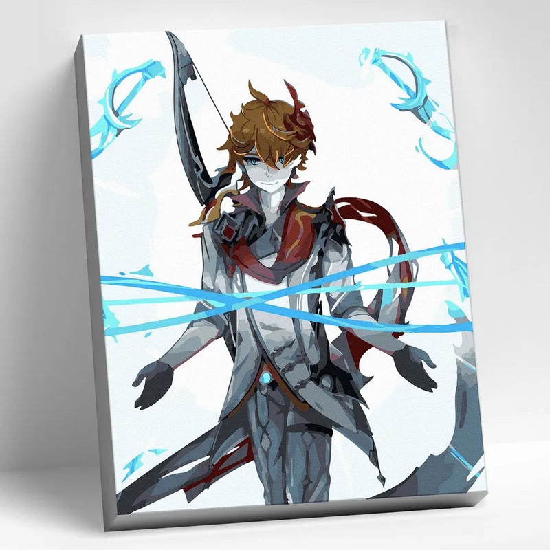 Картина по номерам 'Геншин Тарталья' холст, 30х40 см, Genshin, артикул CHR0129