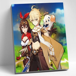 Картина по номерам 'Геншин Итэр и Эмбер' холст, 30х40 см, Gen...