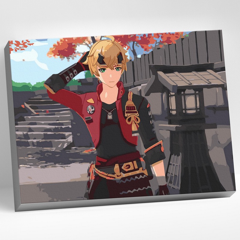 Картина по номерам 'Геншин Тома' холст, 30х40 см, Genshin, артикул CHR0147