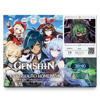Картина по номерам 'Геншин Куки' холст, 30х40 см, Genshin, артикул CHR0194 2