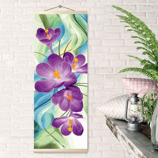 Картина по номерам 'Панно, Фиолетовый крокус' цветной холст, 35х90 см, Molly 2