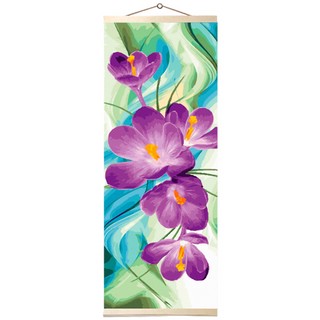 Картина по номерам 'Панно, Фиолетовый крокус' цветной холст, 35х90 см, Molly 1