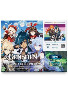 Картина по номерам 'Геншин Дилюк и Кэйа' холст, 30х40 см, Genshin, артикул CHR0108 2