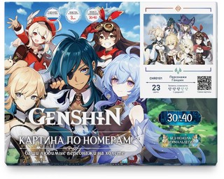 Картина по номерам 'Персонажи Геншин' холст, 30х40 см, Genshin, артикул CHR0101 2