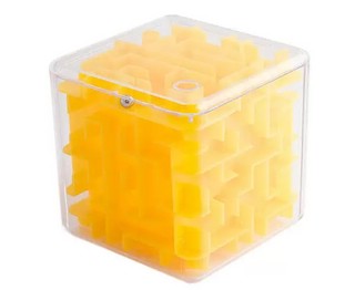 Головоломка-лабиринт Куб, желтый