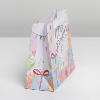 Пакет ламинированный «Happy Birthday», 15 х 12 х 5,5 см 2