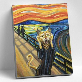 Картина по номерам 'Кошачий крик' 22 цвета, 40х50 см