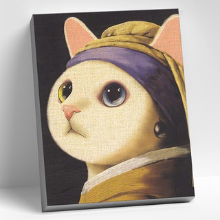 Картина по номерам Molly 'Кошка с жемчужной сережкой', артикул HR0224