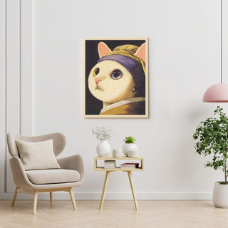 Картина по номерам Molly 'Кошка с жемчужной сережкой', артикул HR0224 6